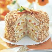 Coconut-Peach Layer Cake_image
