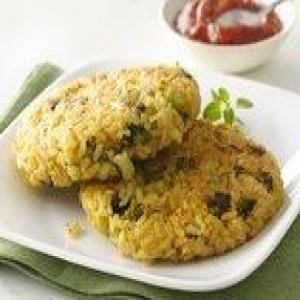 Cheesy Broccoli and Brown Rice Patties_image