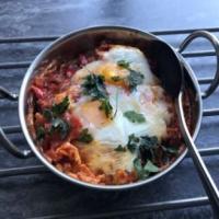 Baked eggs with chorizo & peppers_image
