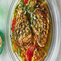 Grilled Swordfish with Tomatoes and Oregano image