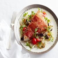 Mediterranean Swordfish Wrapped in Prosciutto image