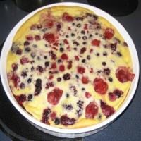 Baked Raspberry Vanilla Pudding image