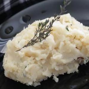 Caramelized Onion and Horseradish Smashed Potatoes image