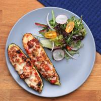 Sausage Stuffed Zucchini Boats Recipe by Tasty_image