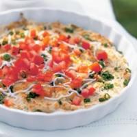 Tomato Topped Cheese and Bean Dip_image