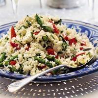 Minty summer rice salad image