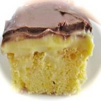 4-Ingredient Boston Cream Poke Cake Recipe - (4.4/5) image