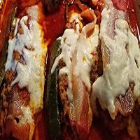 MEAT LOAF STUFFED POBLANO PEPPERS WITH BACON image
