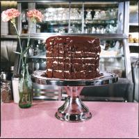 Mile-High Chocolate Cake With Vanilla Buttercream image