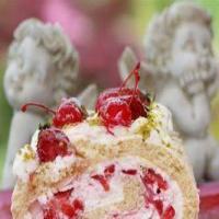 Cherry Angel Food Cake Roll image