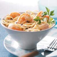 Healthy Shrimp Piccata Pasta image
