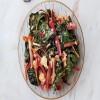Braised Swiss Chard With Bacon and Hot Sauce image