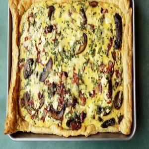 Sheet Pan Quiche With Mushrooms, Gruyere & Bacon image