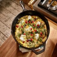 Herby Greens and Goat Cheese Frittata image