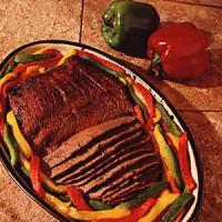 Marinated Flank Steak with Peppers_image
