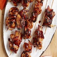 BBQ Chicken and Bacon Skewers image