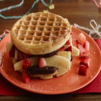 Hangover Berry, Banana, Chocolate-Hazelnut Waffle Sandwich_image