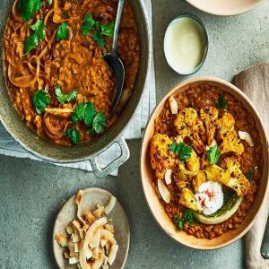 Spiced cauliflower steaks with coconut dhal_image