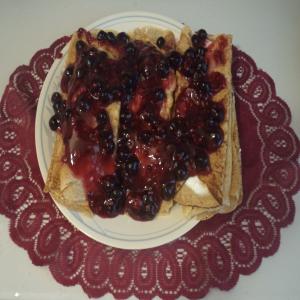 Ricotta Cheese Blintzes With Berry Topping_image