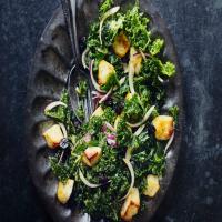 Halloumi, kale and tahini salad_image