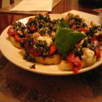 Grilled Peppers With Mozzarella & Caper-Basil Vinaigrette image
