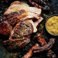 Grilled Fennel-Rubbed Triple-Cut Pork Chops_image
