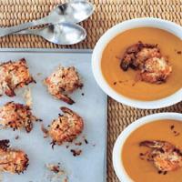 Carrot Ginger Soup with Coconut Roasted Shrimp Recipe - (4.1/5) image