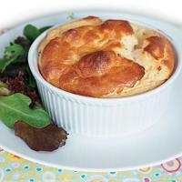 Goat Cheese, Sun-Dried Tomato, and Roasted Garlic Souffles_image