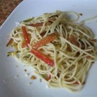 Chard Stalks and Garlic Scape Pasta_image