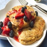 Blueberry-Bran Pancakes image