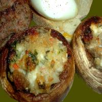 Mushrooms Stuffed With Feta Cheese And Garlic_image