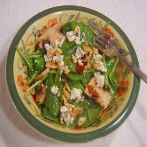 Spinach, Portabella, Bacon & Blue Cheese in Walnut Dressing image