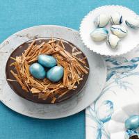 Rich Chocolate Cake with Ganache Frosting and Truffle-Egg Nest_image