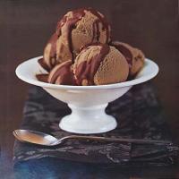 Chestnut Ice Cream with Chocolate Grand Marnier Sauce image