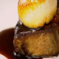 Pork Belly and Scallop Starter With Coffee Glaze_image