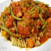 Meatballs Casserole With Green Beans image