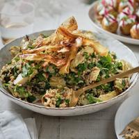 Parsnip, spinach, artichoke & wild rice salad image