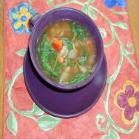 Roasted Garlic and Vegetable Soup with Pasta image