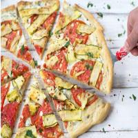 Zucchini, Ricotta and Lemon Pizza image