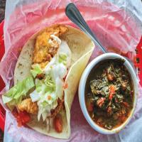 Fried Chicken Tacos from Turnip Greens and Tortillas image