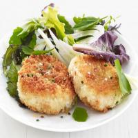 Risotto Cakes with Mixed Greens image