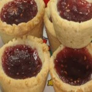 Raspberry Linzer Cookie Cups image