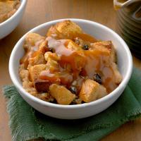 Apple Bread Pudding with Caramel Sauce image