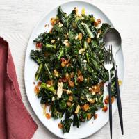 Kale with Golden Raisins and Pine Nuts image