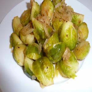 Maple Brussels Sprouts With Onions image