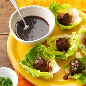 Hoisin Meatball Lettuce Wraps_image