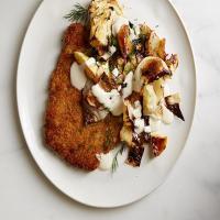 Breaded Pork Chops with Warm Apple-Cabbage Slaw_image