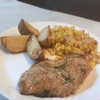 Honey Mustard Chicken Sheet Pan Dinner with Potatoes and Corn image