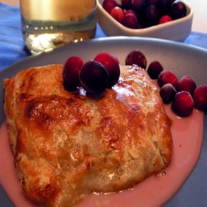 Chicken Breast With Cranberry and Brie in Puff Pastry image