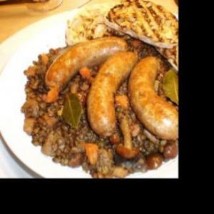 Sausages With Lentils & Mixed Mushrooms_image
